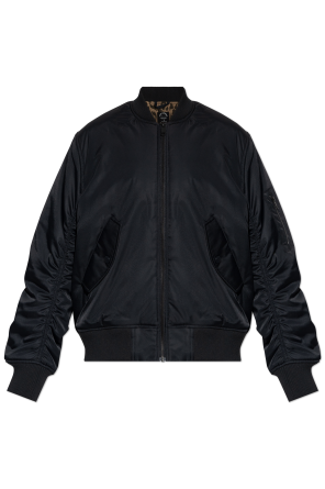 コート SPORTMAX AVENUE - Drip-proof twill bomber jacket Waterproof twill bomber jacket, black | Sportmax
